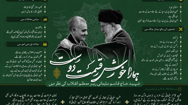 آیت اللہ خامنہ ای کے بیانات میں شهید قاسم سلیمانی کی نمایاں خصوصیات