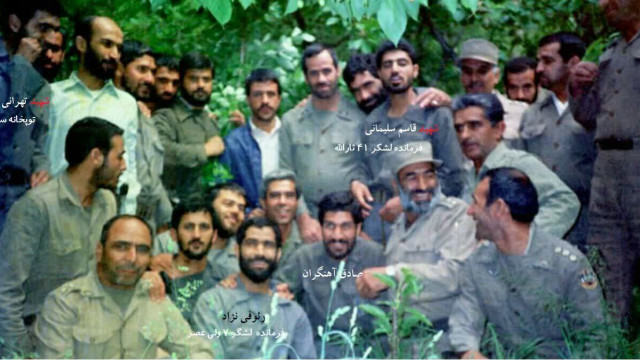 عکس ماندگار شهید حسن تهرانی مقدم و شهید حاج قاسم سلیمانی...