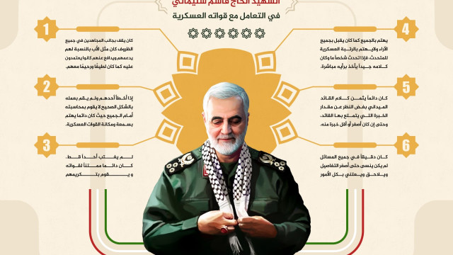 اينفوغرافي ” السمات المميزة للفريق الشهيد الحاج قاسم سليماني “