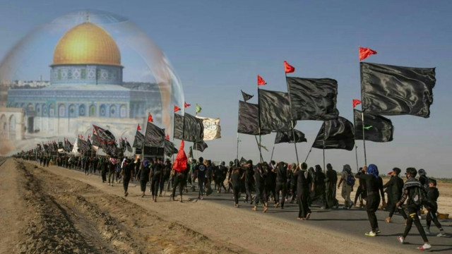  ” مشي الاربعين ؛ من كربلاء الى القدس “