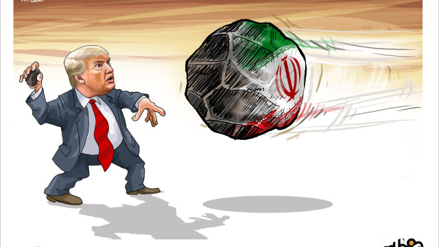 كاريكاتير / نحن لانهدّد بالقتل ،نحن عطاشى للشهادة وإزالة الإستكبار والقضاء عليه      -الجنرال  قاسم سليماني