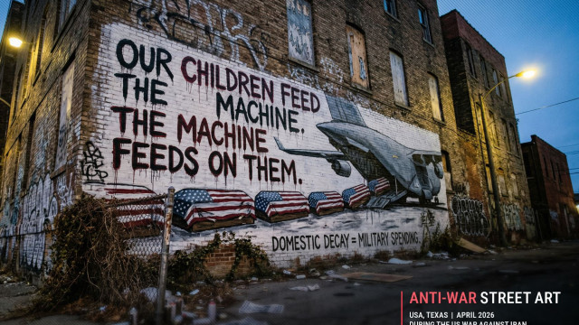OUR CHILDREN FEED THE MACHINE THE MACHINE FEEDS ON THEM